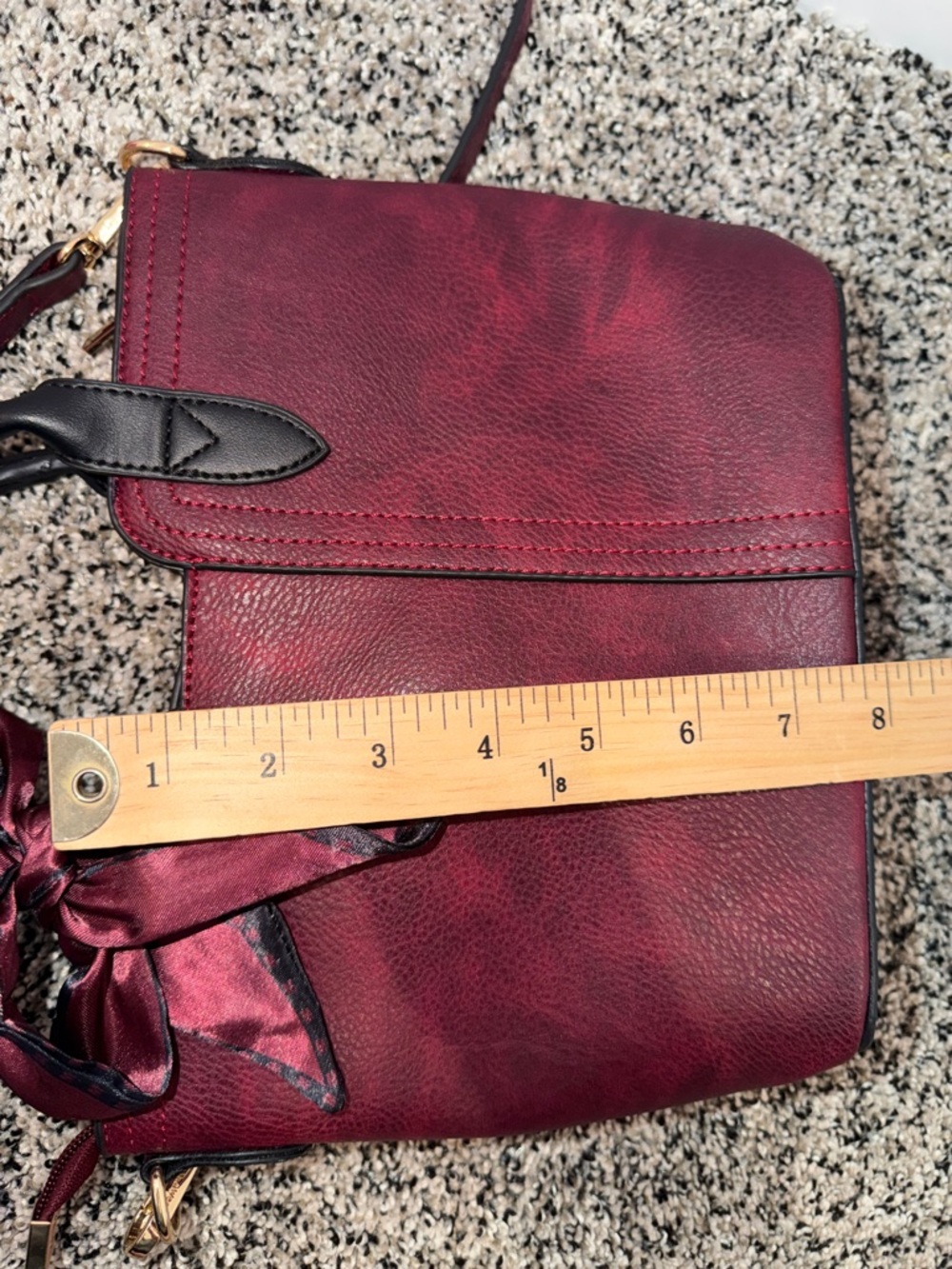 Montana West Burgundy Red Bag Purse Crossbody - Picture 8 of 8